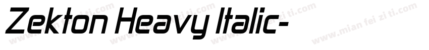 Zekton Heavy Italic字体转换